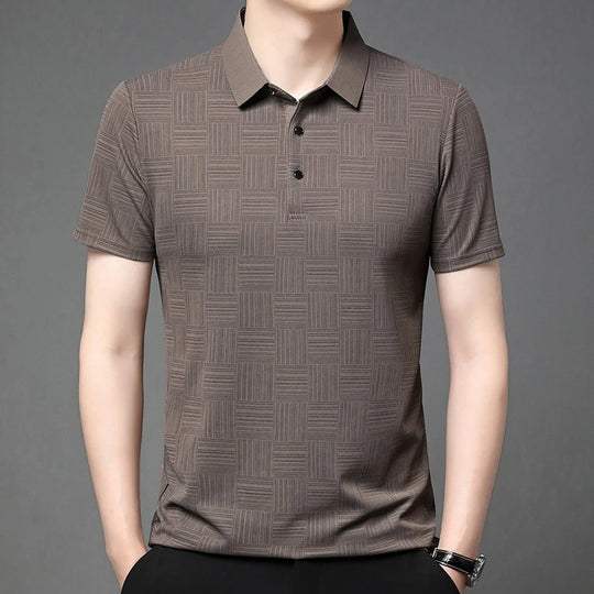 Lineare striped short-sleeve polo shirt