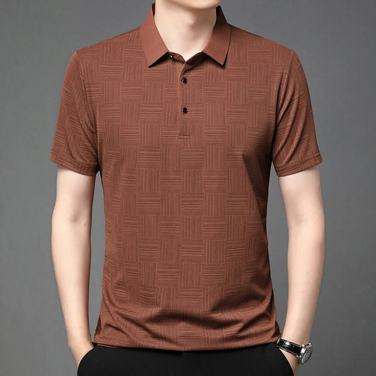 Lineare striped short-sleeve polo shirt