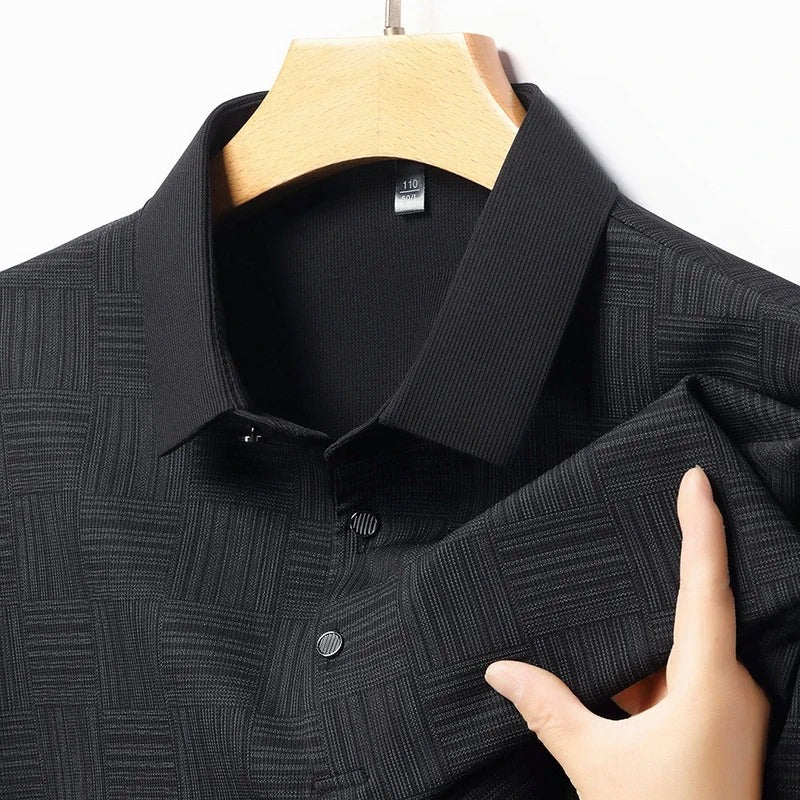 Lineare striped short-sleeve polo shirt