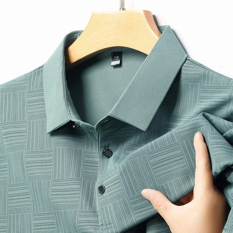 Lineare striped short-sleeve polo shirt