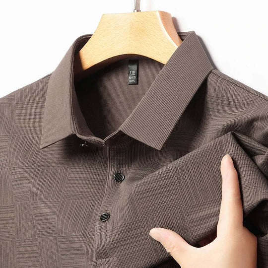 Lineare striped short-sleeve polo shirt