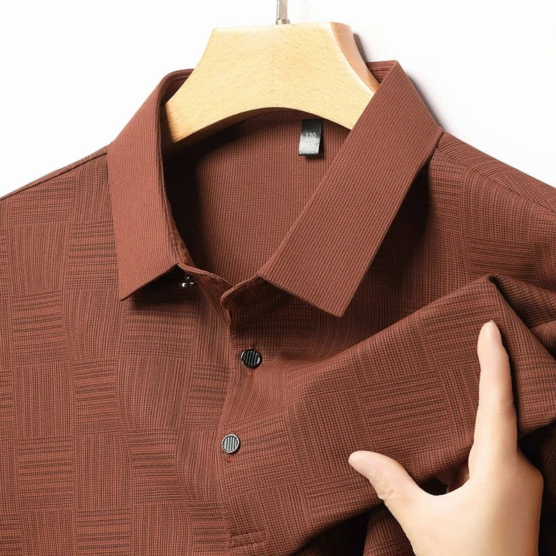 Lineare striped short-sleeve polo shirt