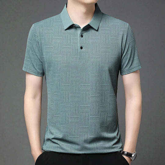 Lineare striped short-sleeve polo shirt