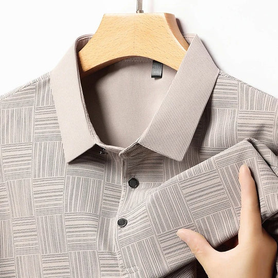 Lineare striped short-sleeve polo shirt